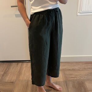 Eileen Fisher Dark Green Wide Leg Pants Size S/P